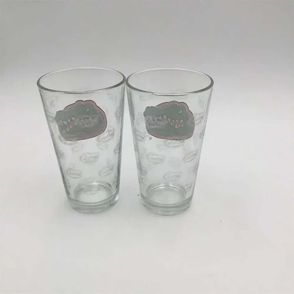 University of‎ Florida Gators 16 oz Pint Glass Set of 2 Etched Logo